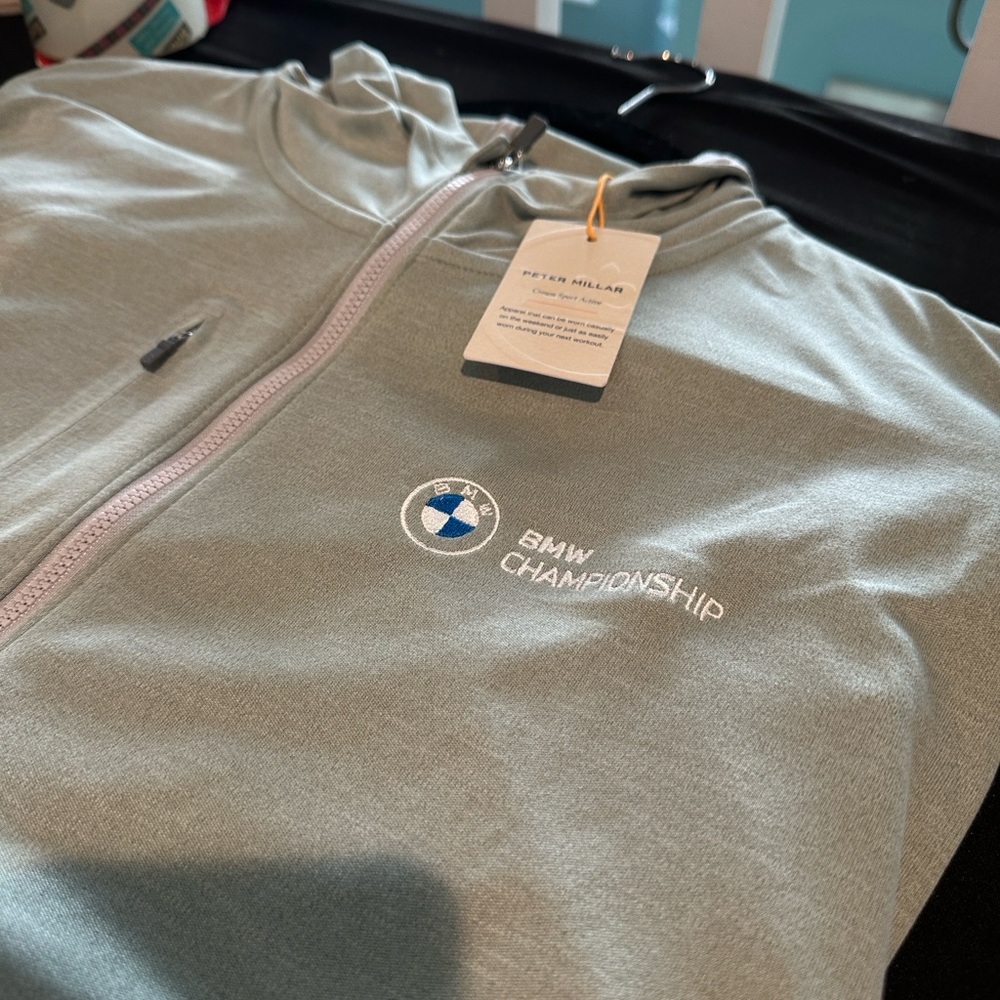 Peter Millar Full Zip Cloudglow Vest- Sage Fog L-from the BMW championship - Picture 2 of 9